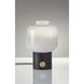 Lewis 12 inch 60.00 watt Matte Black with Antique Brass Accent Table Lamp Portable Light 