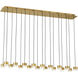 Sean Lavin Gable LED Natural Brass Chandelier Ceiling Light, Integrated LED