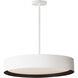 Echo LED 24 inch White and Black Single Pendant Ceiling Light in White/Black