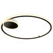Miracle LED 23.6 inch Satin Dark Gray Semi-Flush Mount Ceiling Light