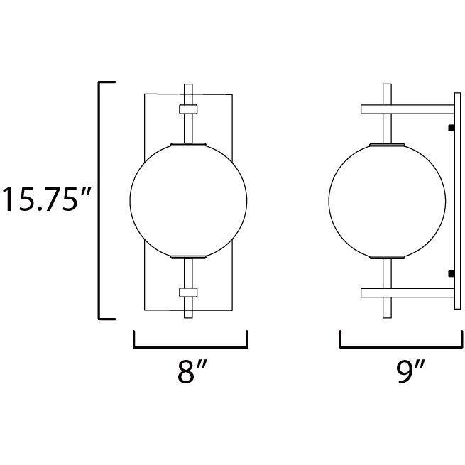 Axle LED 8 inch Gold Wall Sconce Wall Light