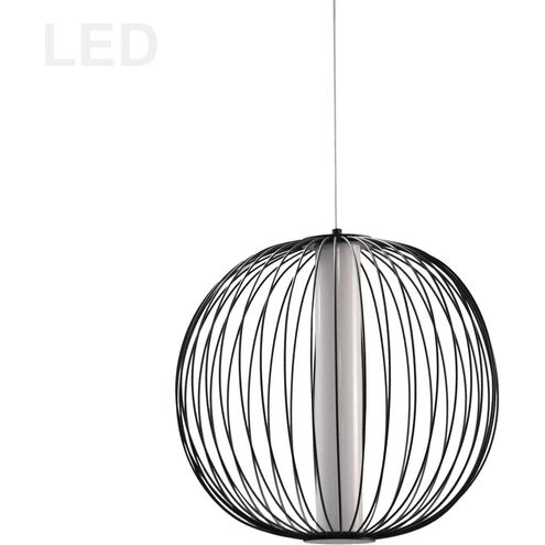 Charlotte LED 17 inch Matte Black Single Drop Pendant Ceiling Light