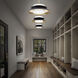 Capulet LED 24 inch Black Gold Pendant Ceiling Light in Black Gold Leaf, dweLED