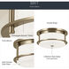 Brit LED 12 inch Champagne Bronze Flush Mount Ceiling Light