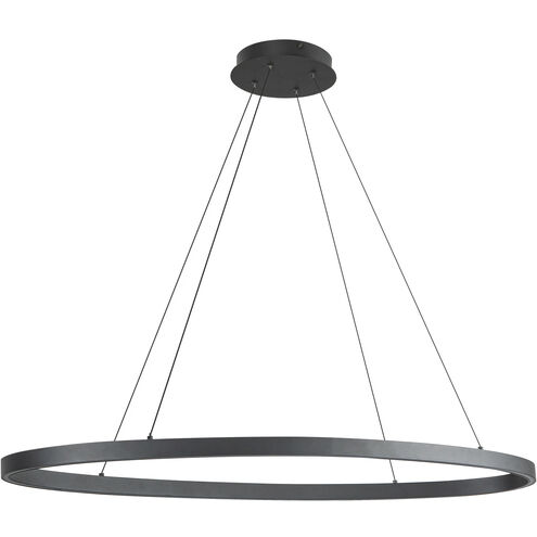 Ovale LED 15.75 inch Black Linear Pendant Ceiling Light