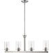 Savannah 4 Light 40 inch Brushed Nickel Linear Chandelier Ceiling Light