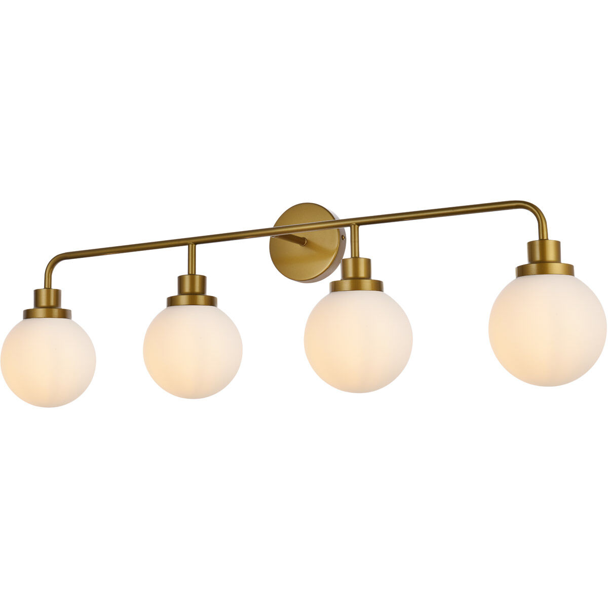 Hanson 4 Light 38 inch Brass Bath Sconce Wall Light