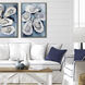 Five Oysters / Four Oysters Blue and White and Multi and Gray Canvas, Propac