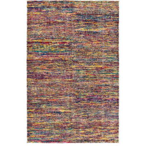 Bazaar 36 X 24 inch Emerald, Violet, Bright Yellow, Cherry Rug