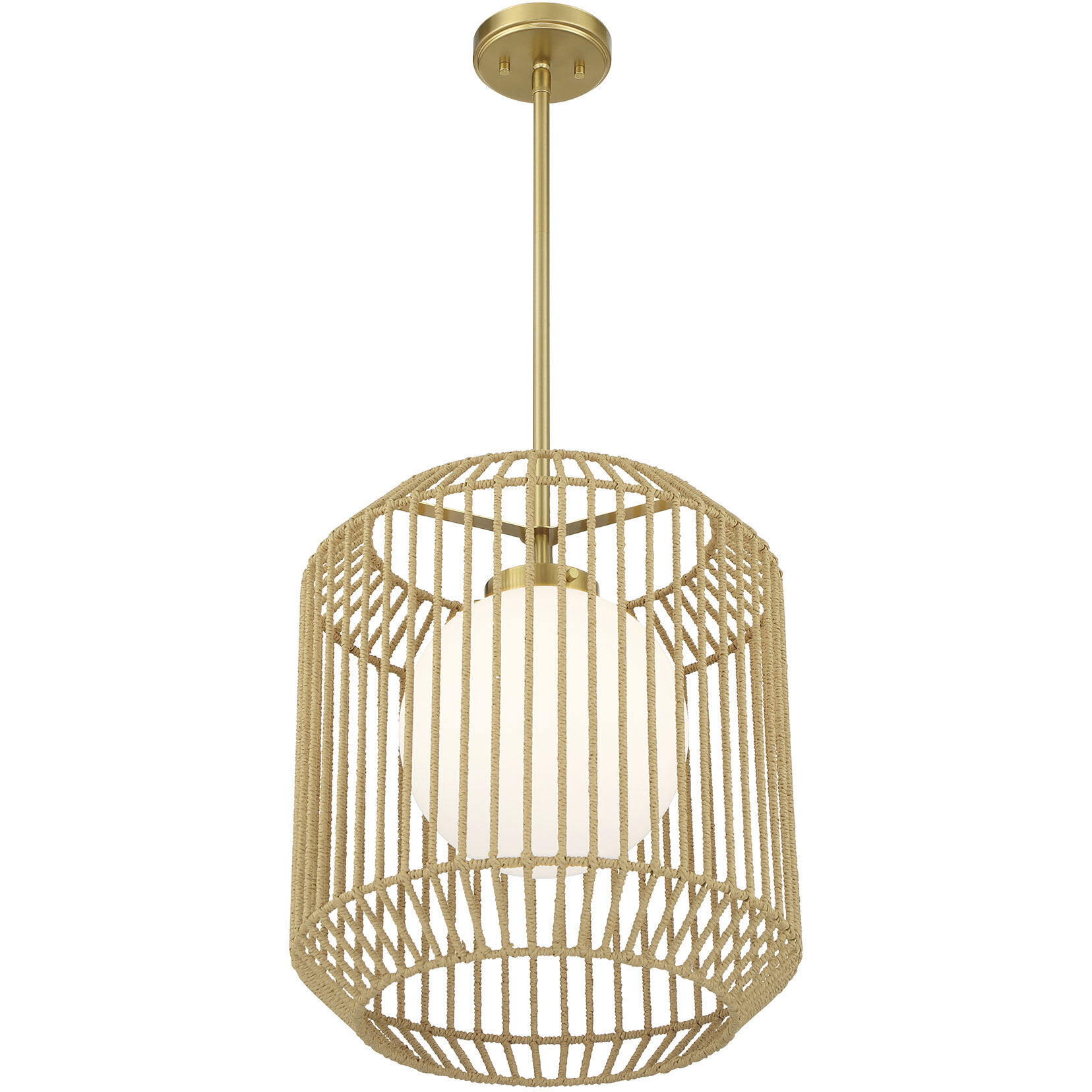 Pastis 1 Light 16 inch Warm Brass Pendant Ceiling Light