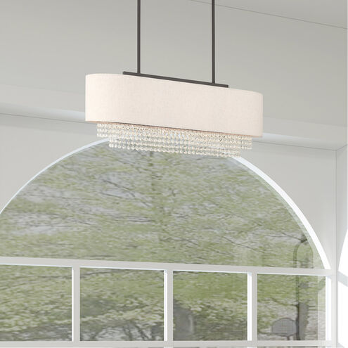 Carlisle 3 Light 31 inch English Bronze Linear Chandelier Ceiling Light