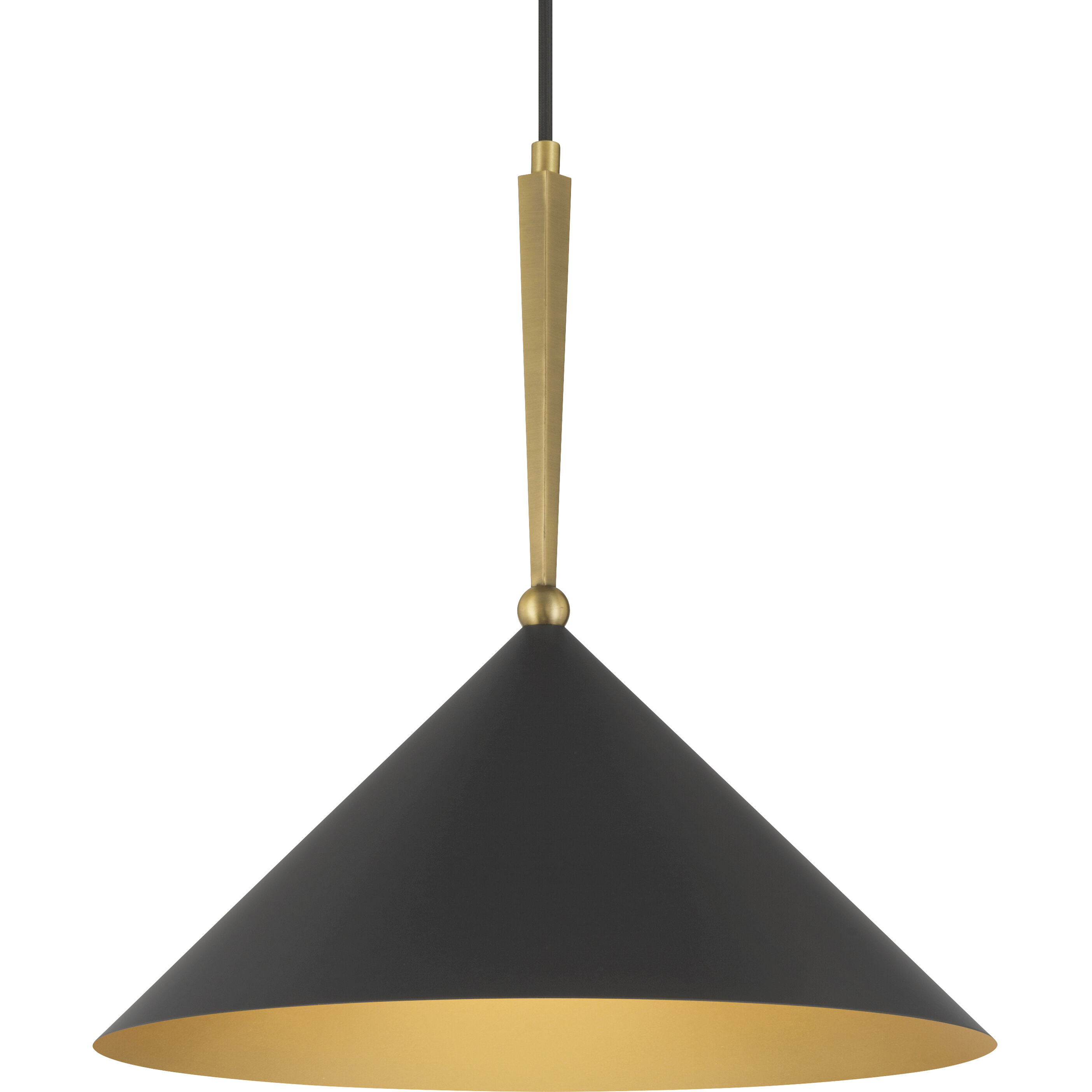 Cortan 1 Light 16 inch Legacy Brass and Dark Bronze Pendant Ceiling Light