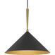 Cortan 1 Light 16 inch Legacy Brass and Dark Bronze Pendant Ceiling Light