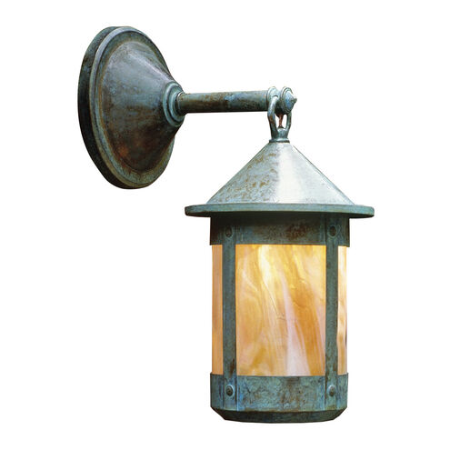Berkeley 1 Light 18 inch Pewter Outdoor Wall Mount in White Opalescent