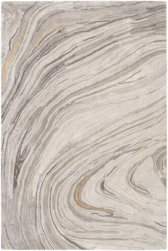 Kavita 90 X 60 inch Medium Gray Rug in 5 x 8, Rectangle