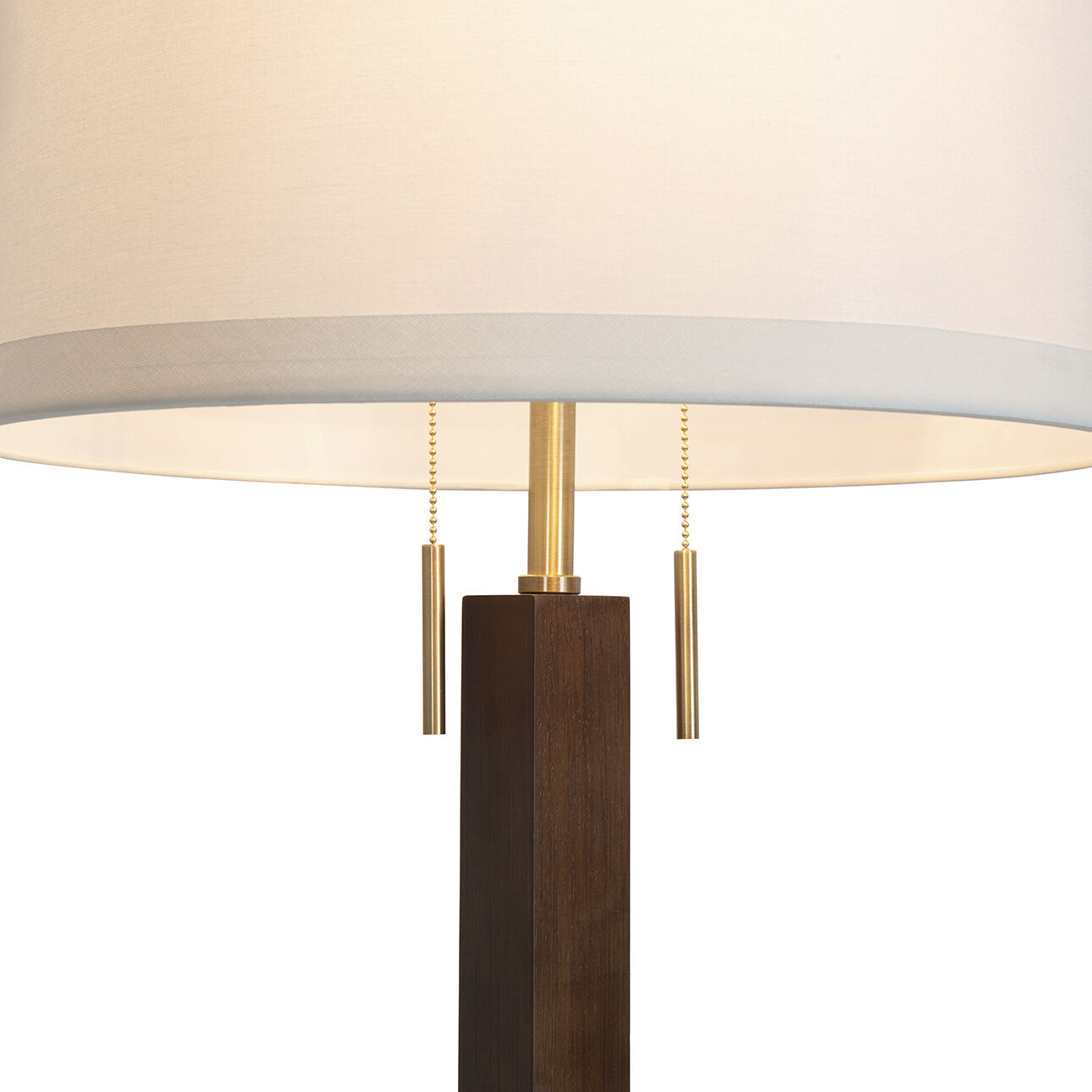 Swiss Cross 60 inch 23.00 watt Dark Walnut and Weathered Brass Floor Lamp Portable Light