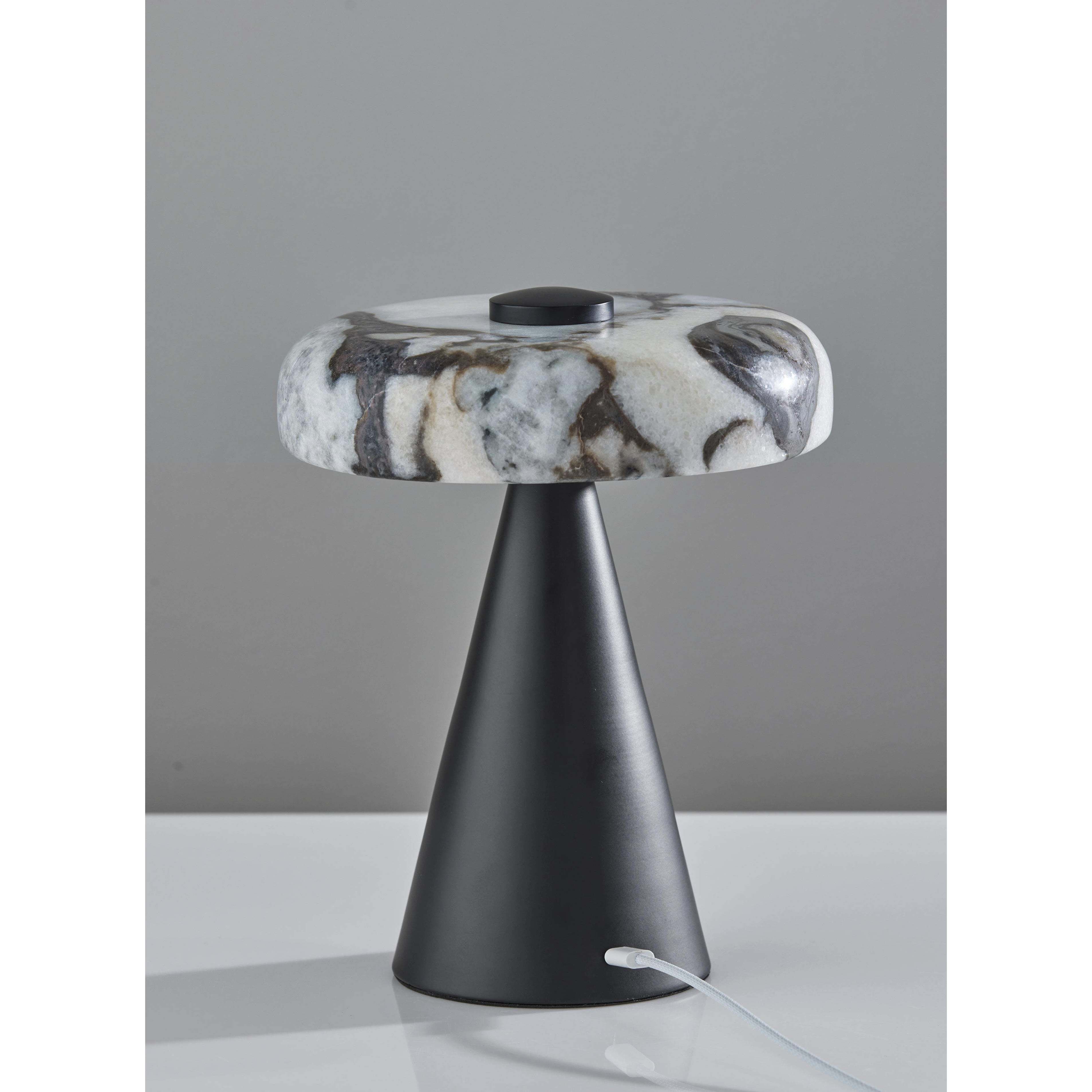 Randy 9 inch 3.00 watt Black Cordless Table Lamp Portable Light