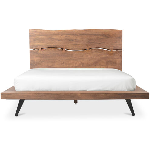 Madagascar Brown Bed, Platform Queen