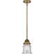 Nouveau 2 Canton 1 Light 5.25 inch Brushed Brass Mini Pendant Ceiling Light in Incandescent, Seedy