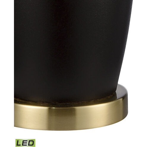 Corin 33 inch 9.00 watt Matte Black with Honey Brass Table Lamp Portable Light