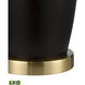 Corin 33 inch 9.00 watt Matte Black with Honey Brass Table Lamp Portable Light