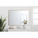 Monet 48 X 36 inch Brass Wall Mirror
