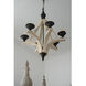 Harper 6 Light 22.4 inch White Wash and Black Pendant Ceiling Light