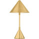 Salma 14.5 inch 6 watt Aged Brass Rechargeable Table Lamp Portable Light