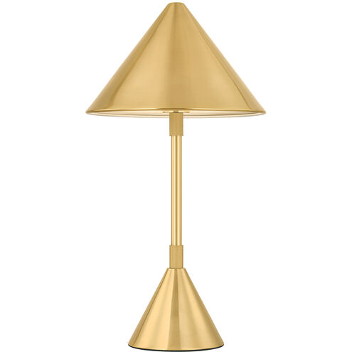 Salma 14.5 inch 6 watt Aged Brass Rechargeable Table Lamp Portable Light