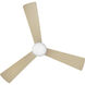 Una 44 inch Matte White with Natural Blades Fan
