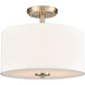 Guyten 2 Light 13 inch Modern Gold Semi-Flush Mount Ceiling Light