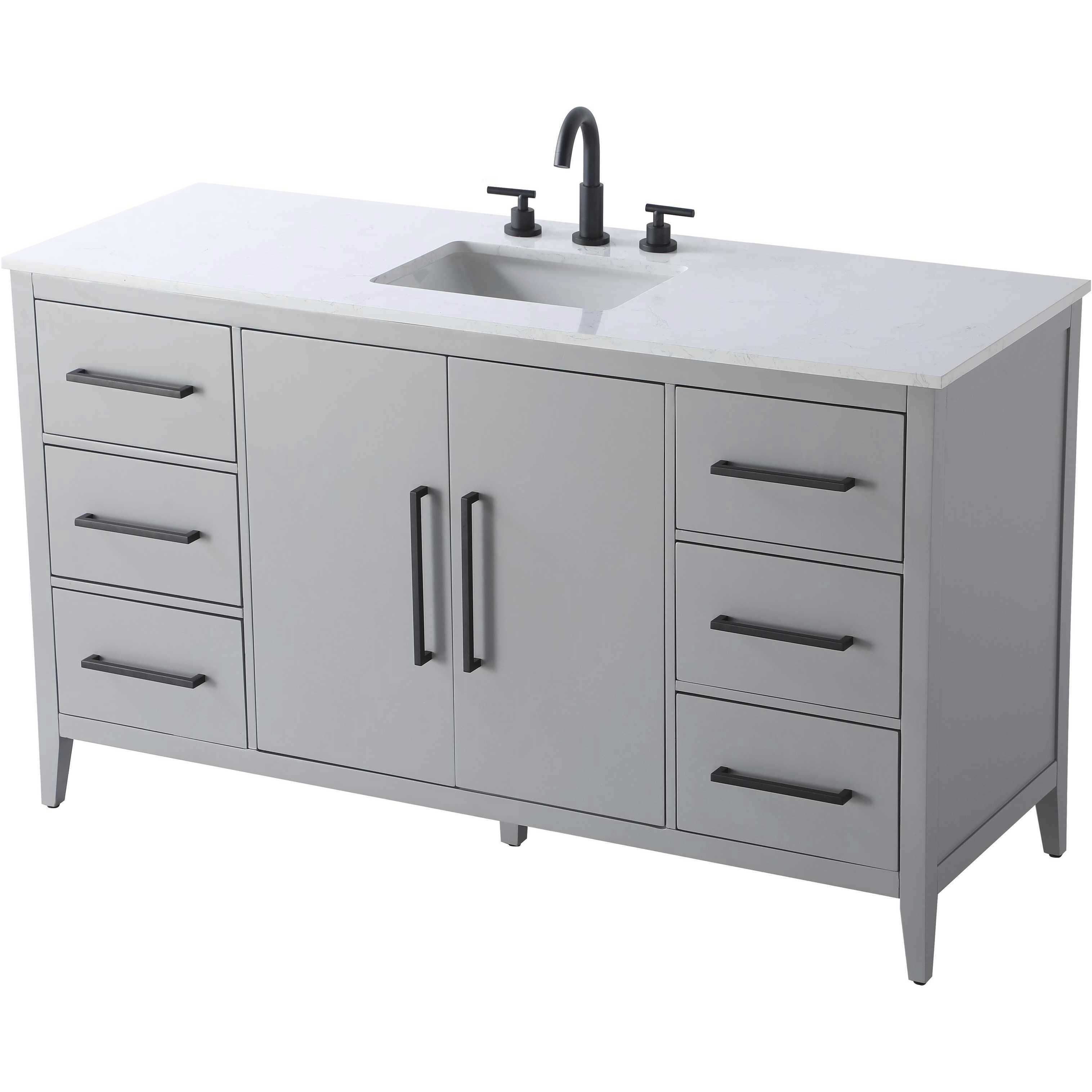 Millie 60 X 35 inch Grey Bathroom Vanity Cabinet