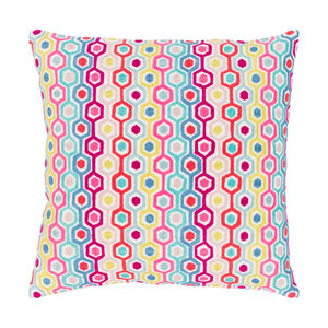 Candescent 18 X 18 inch White and Coral Pillow Kit