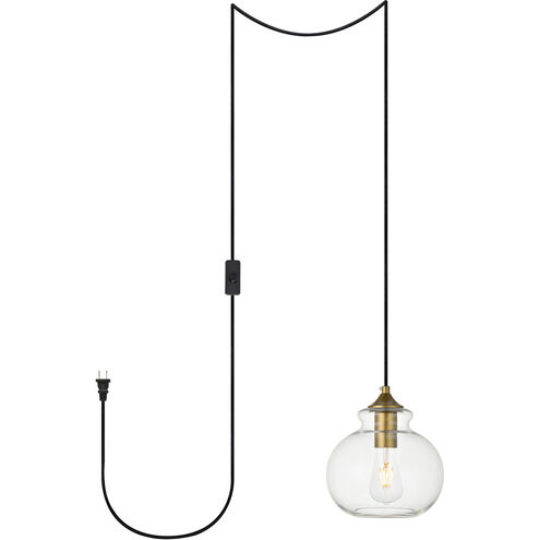 Destry 1 Light 8 inch Brass Pendant Ceiling Light