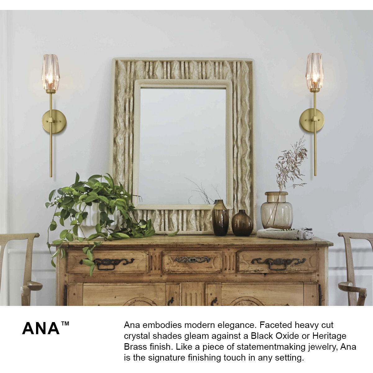 Ana 1 Light 5.25 inch Heritage Brass Indoor Wall Sconce Wall Light