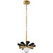 Daphne 1 Light 12.25 inch Matte Black and French Gold Pendant Ceiling Light