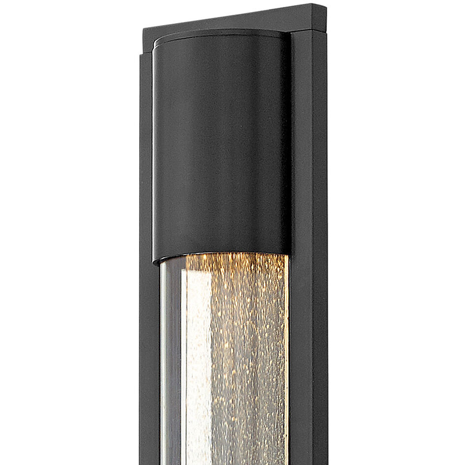 Mist Outdoor Wall Mount Lantern in Satin Black, Medium