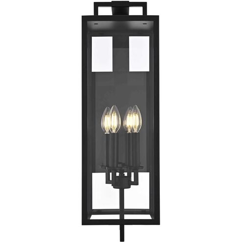 Jairo 4 Light 26 inch Black Outdoor Wall Sconce