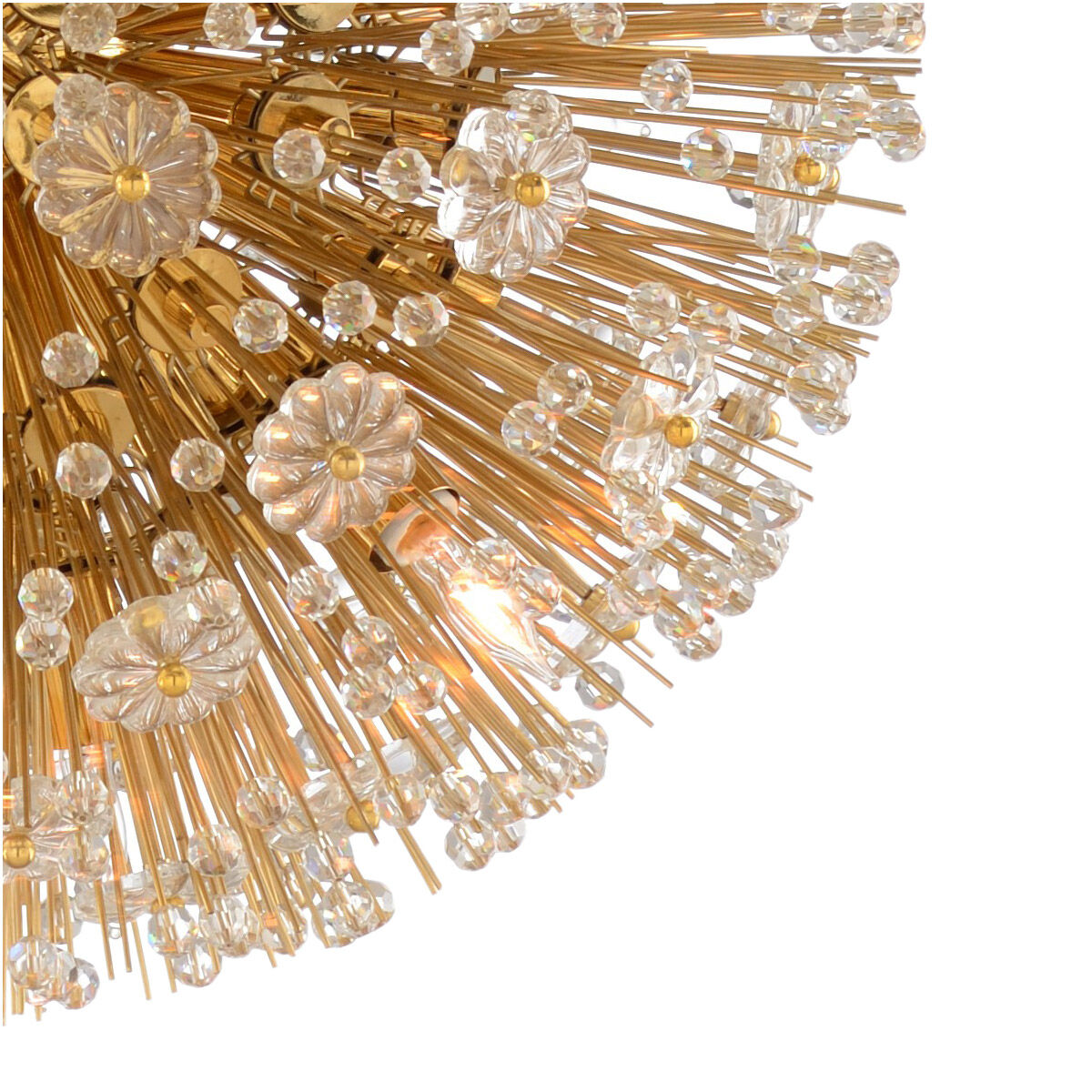 Wildwood 10 Light 20 inch Brass Plated/Clear Chandelier Ceiling Light, Small