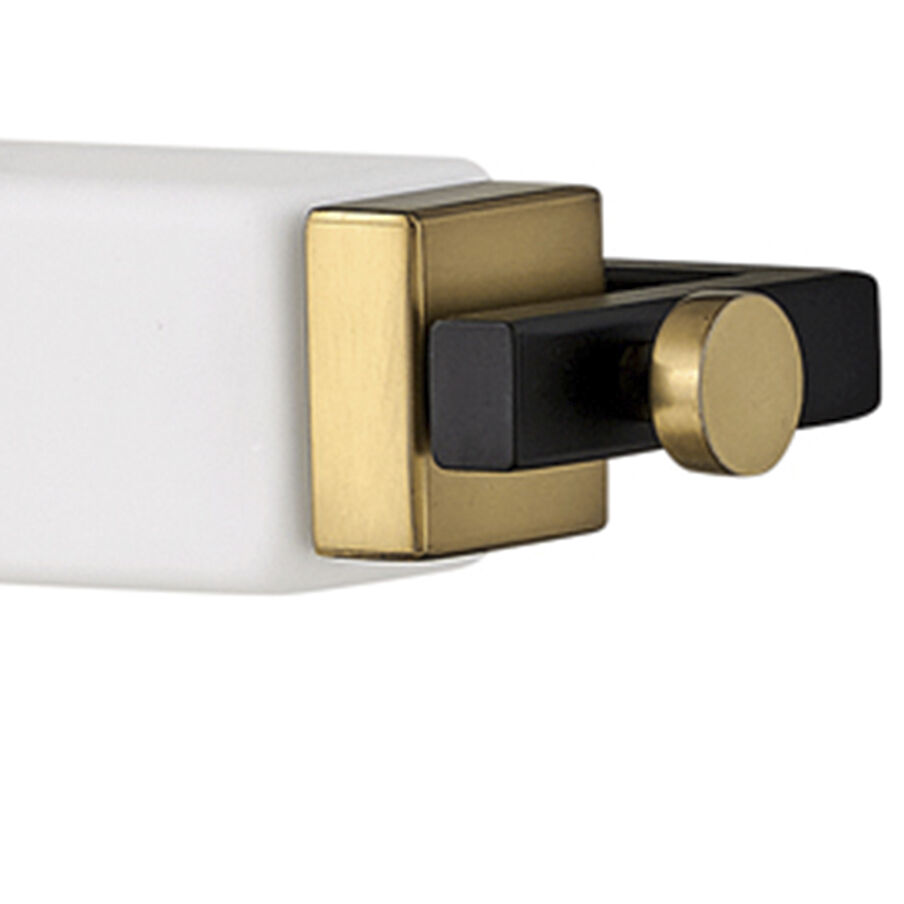 Rollins LED 18 inch Black with Heritage Brass Bath Light Wall Light in Black / Heritage Brass