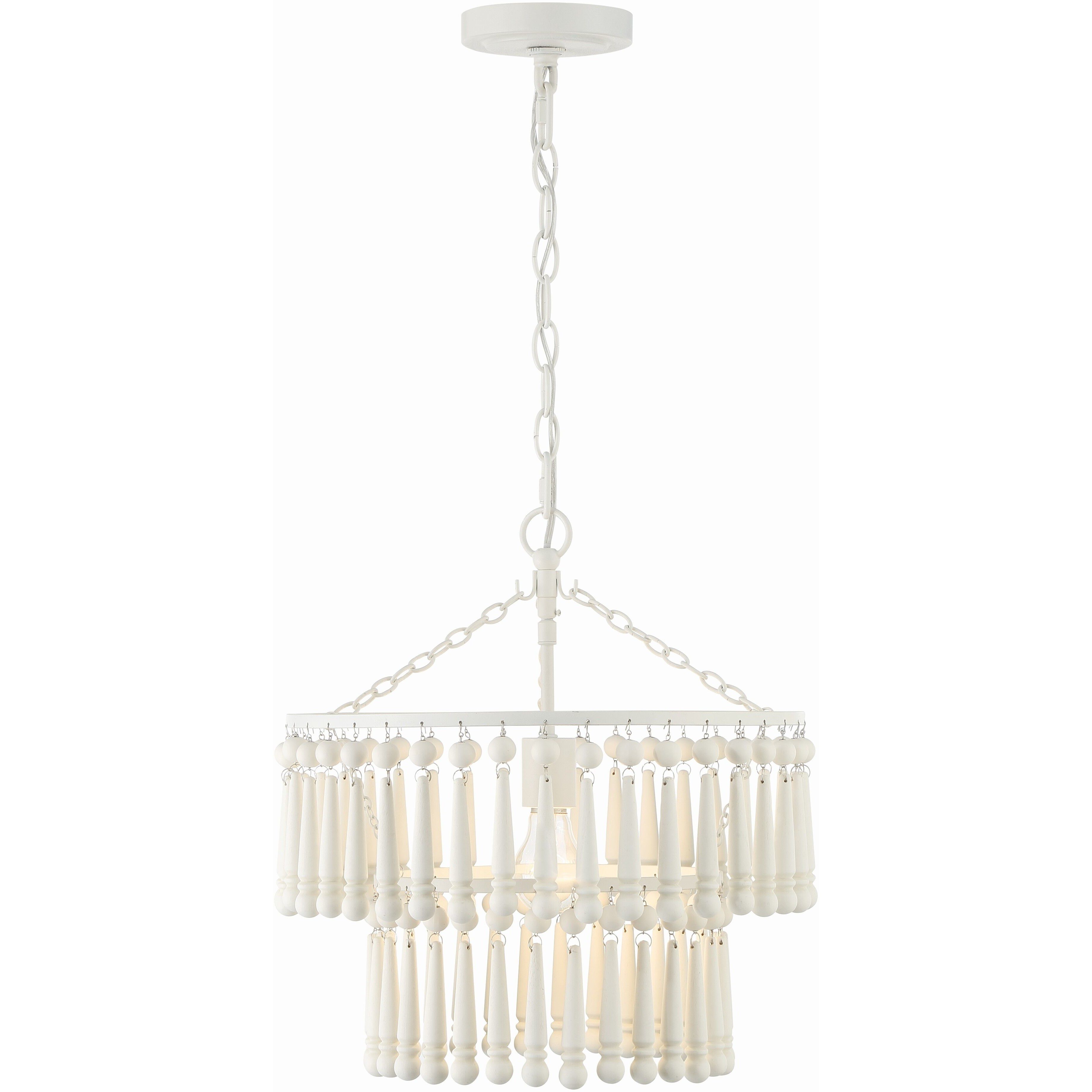 Tiana 1 Light 15.5 inch Matte White Chandelier Ceiling Light