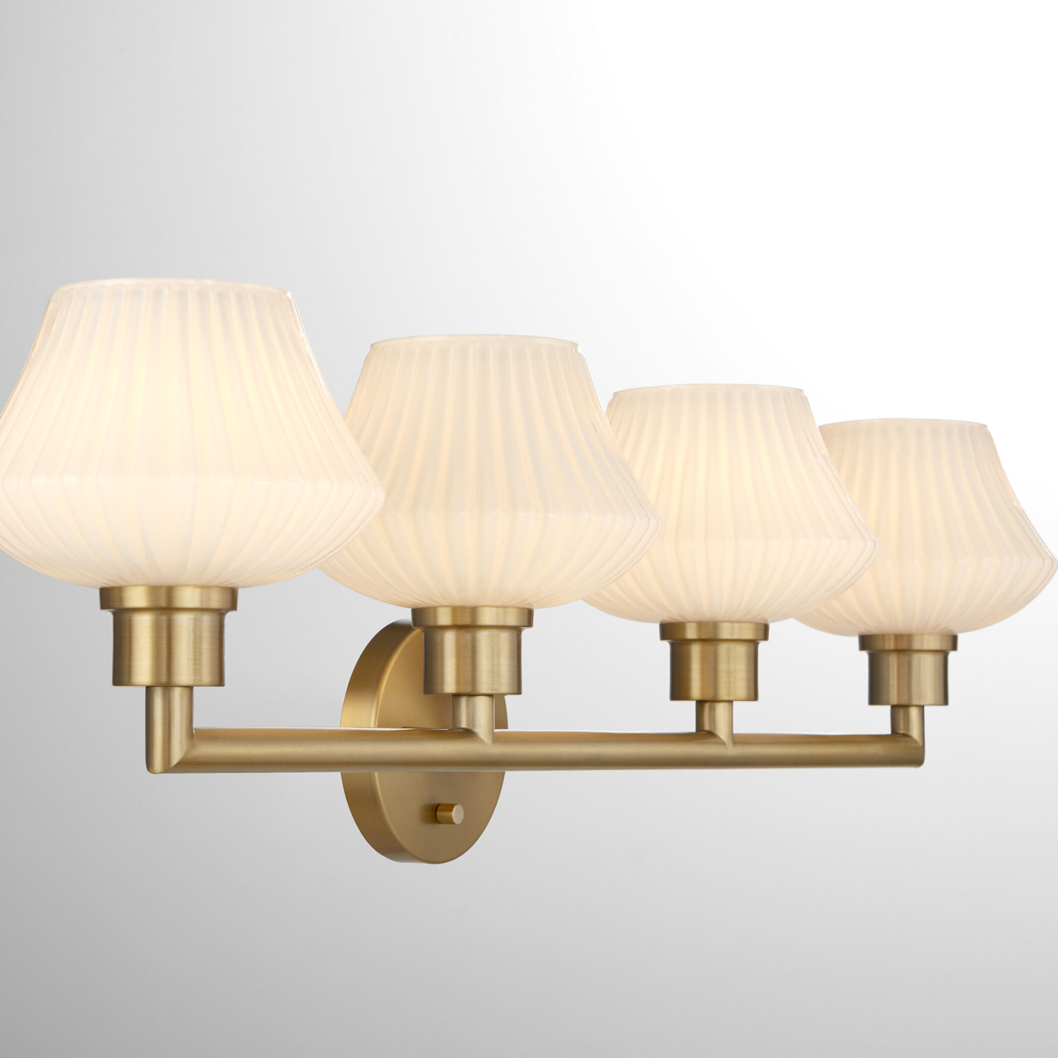 Cassini 4 Light 33 inch Aged Brass Vanity Light Wall Light