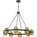 Andover 8 Light 35 inch Mediterranean Bronze and Riviera Brass Chandelier Ceiling Light