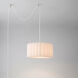 Scallop 1 Light 16 inch Satin Nickel Pendant Swag Kit Ceiling Light