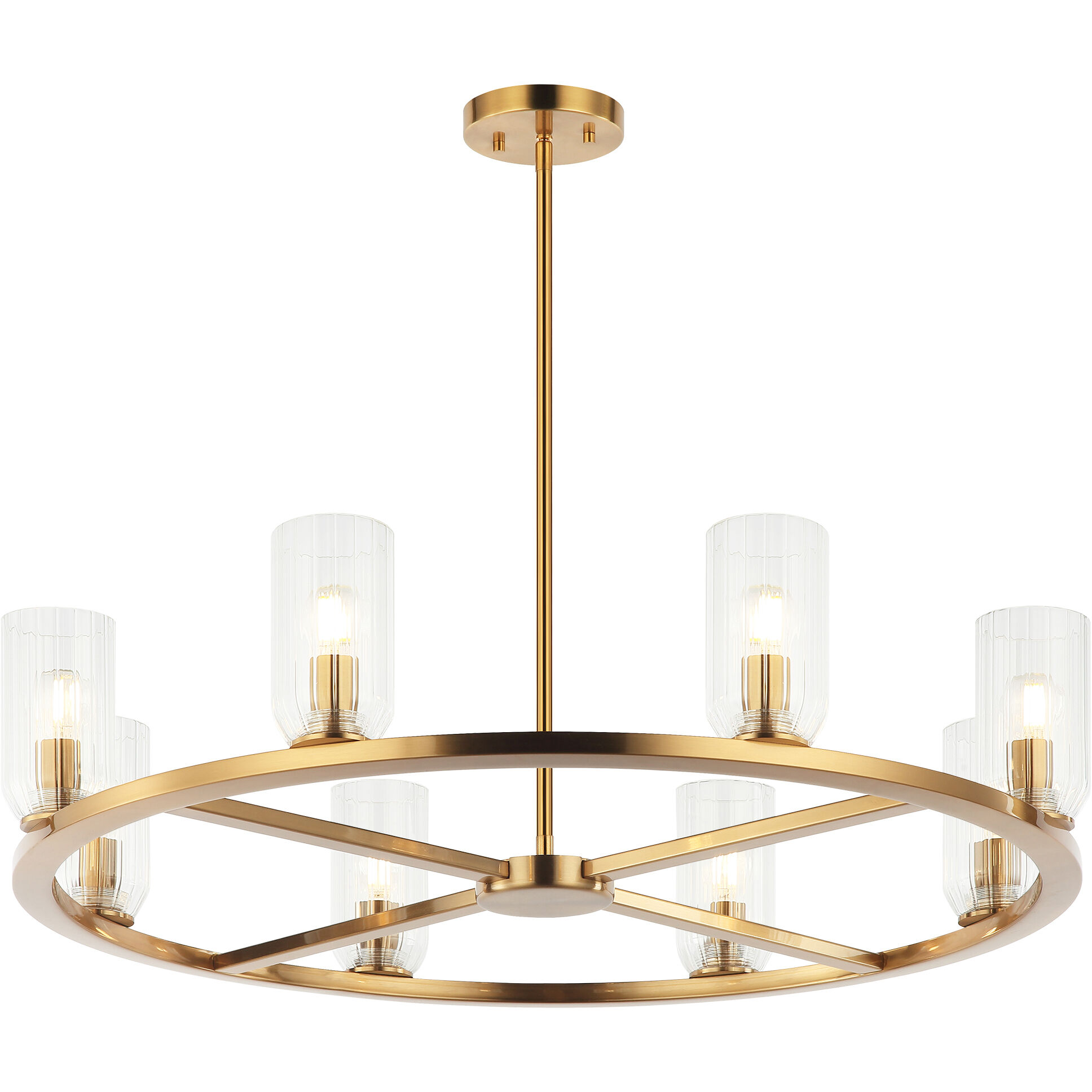 Westlock 8 Light 32 inch Aged Gold Brass Pendant Ceiling Light