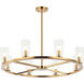 Westlock 8 Light 32 inch Aged Gold Brass Pendant Ceiling Light