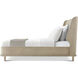 Repose Grey Oak California King Bed, Wooden, Upholstered