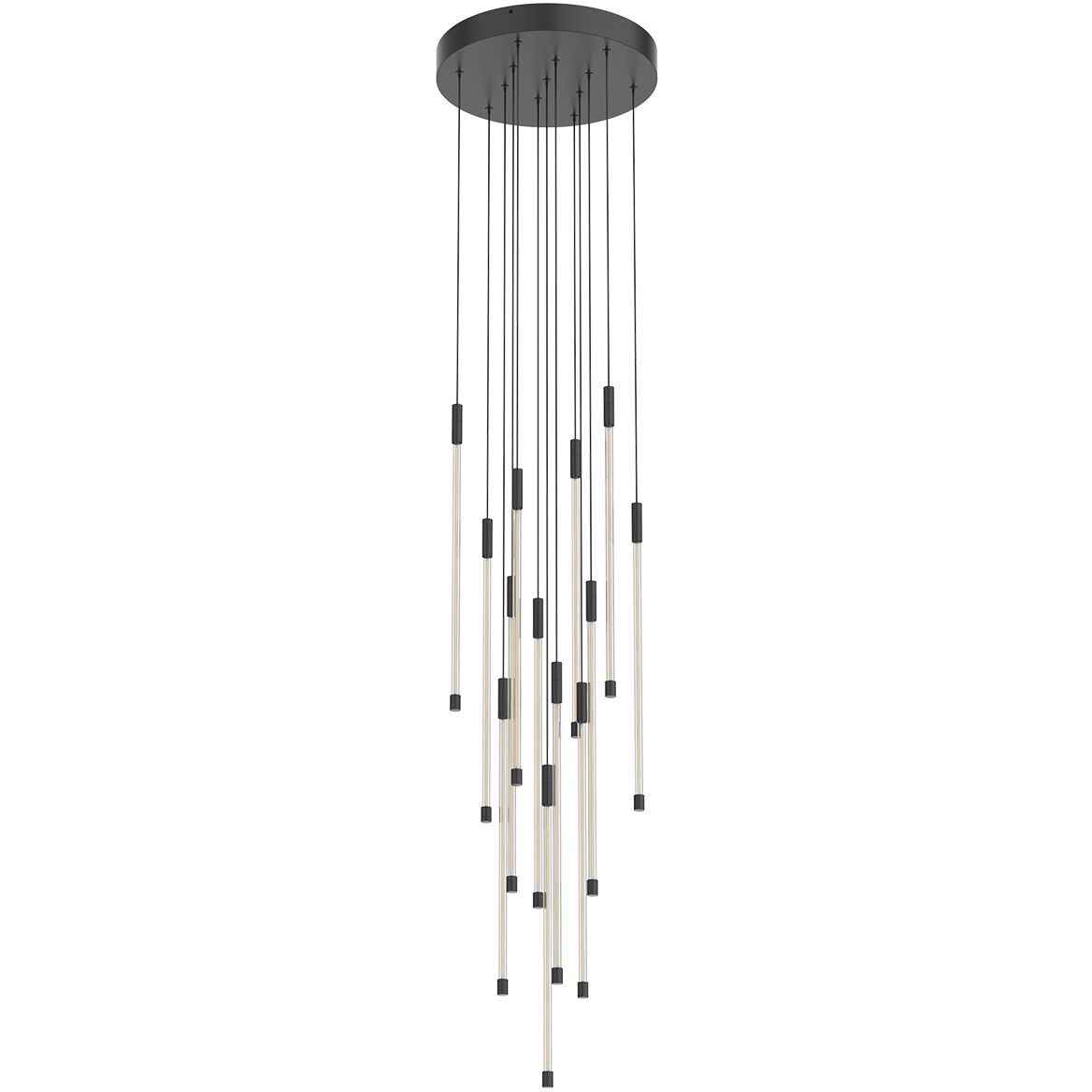 Motif LED 12.75 inch Black Multi-Pendant Ceiling Light