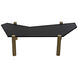 Tabu 70 X 33 inch Ebony Walnut and Antique Brass Coffee Table