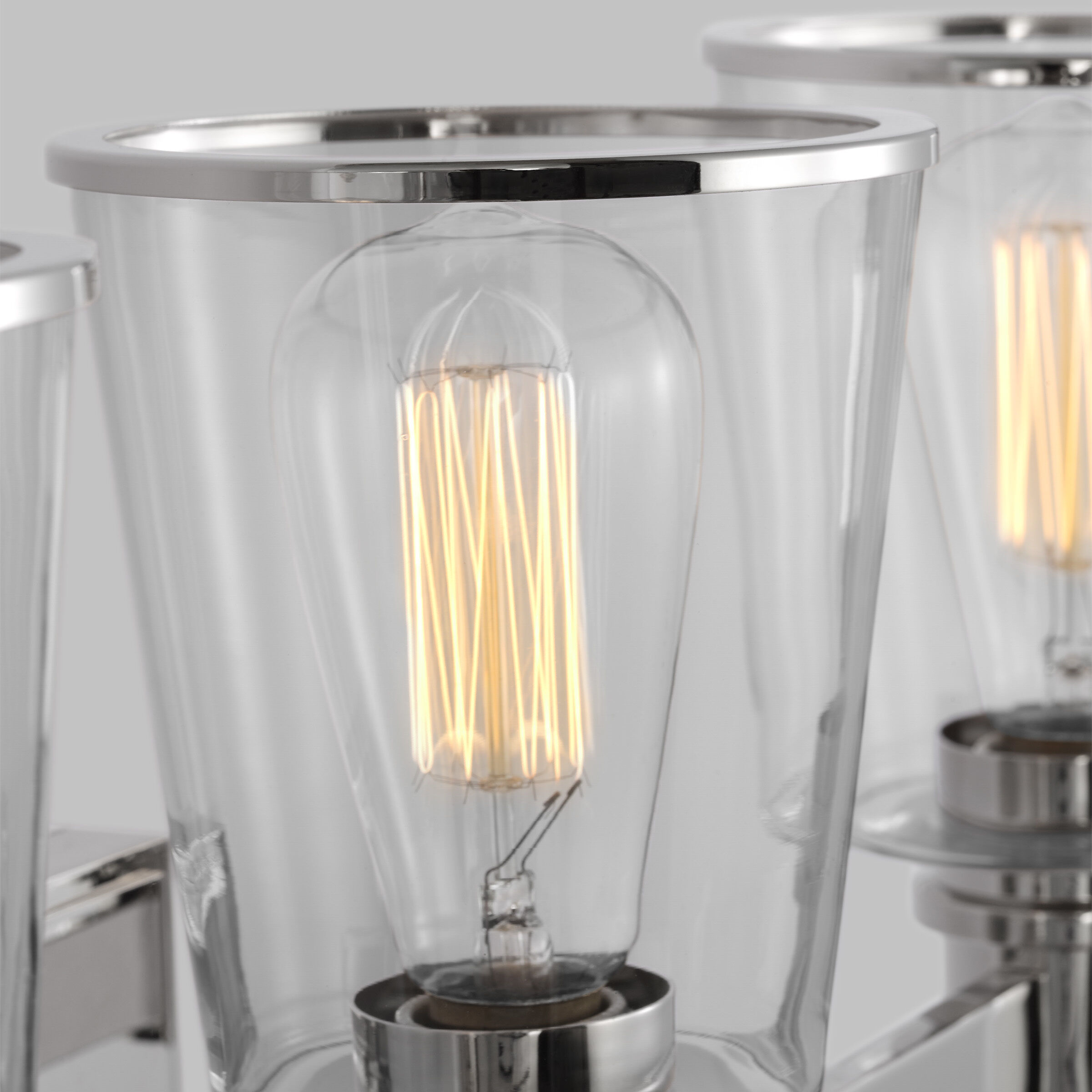 C&M by Chapman & Myers Alessa 3 Light 22.13 inch Polished Nickel Bath Vanity Wall Sconce Wall Light